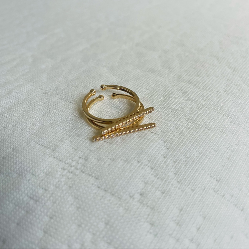 Stackable Bar Cz Rings